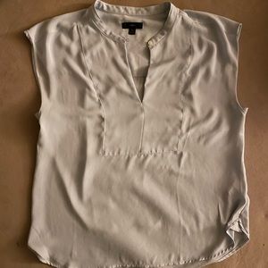 Drapey Cap Sleeve Blouse in Slate Blue